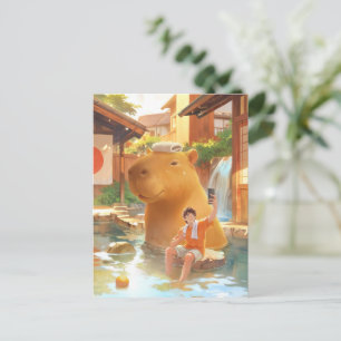 Carte Postale Capybara géante - Illustration de source chaude