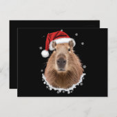 Carte Postale Capybara Noël drôle  (Devant / Derrière)