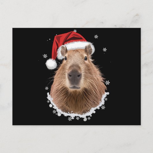 Carte Postale Capybara Noël drôle  (Devant)