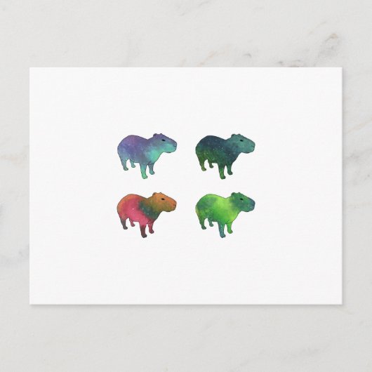 Carte Postale Capybaras de l'espace (Devant)