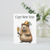 Carte Postale Capybaras Nouvel An (Debout devant)