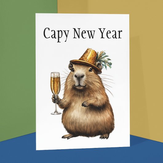 Carte Postale Capybaras Nouvel An