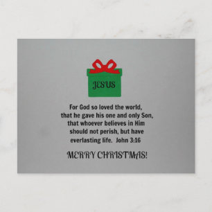 Carte Postale Car Dieu a tant aimé le monde...