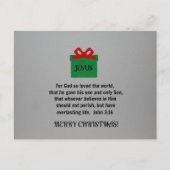 Carte Postale Car Dieu a tant aimé le monde... (Devant)