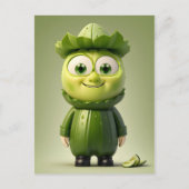 Carte Postale Caractère concombre drôle (Devant)