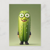Carte Postale Caractère concombre drôle (Devant)