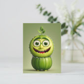 Carte Postale Caractère concombre drôle (Debout devant)