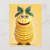Carte Postale Caractère de banane drôle (Devant)