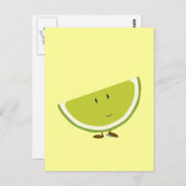 Carte Postale Caractère de chaux tranché souriant (Devant / Derrière)