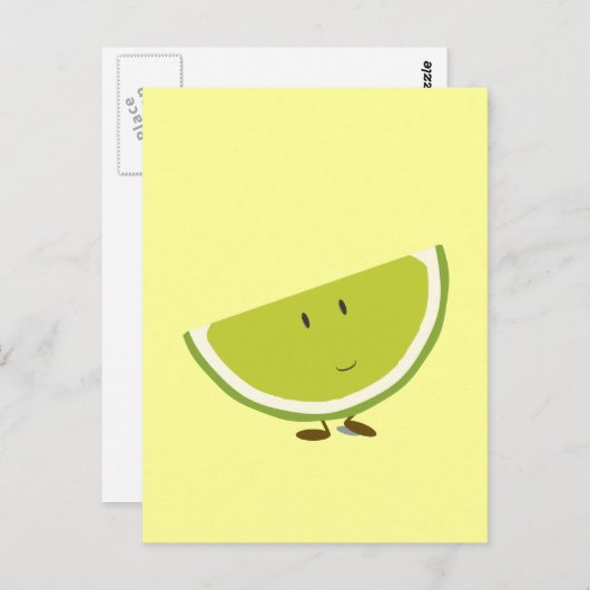 Carte Postale Caractère de chaux tranché souriant (Devant / Derrière)