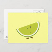 Carte Postale Caractère de chaux tranché souriant (Devant / Derrière)