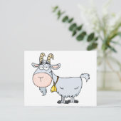 Carte Postale Caractère de dessin de chèvre (Debout devant)