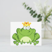 Carte Postale Caractère de dessin de Prince Frog Vert (Debout devant)