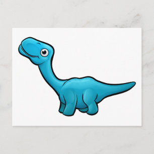 Carte Postale Caractère de dessin Diplodocus Dinosaur