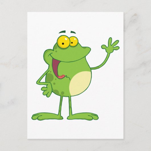 Carte Postale Caractère Mascotte de dessin de grenouille brandis (Devant)