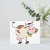 Carte Postale Caractère Vache de dessin (Debout devant)