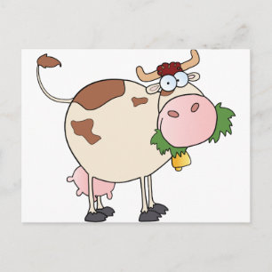 Carte Postale Caractère Vache de dessin