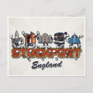 Carte Postale Caractères de dessin animé de Stockport