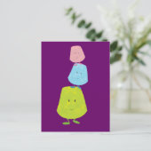 Carte Postale Caractères de goutte qui s'équilibrent (Debout devant)