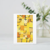 Carte Postale Caractères en Abstrait Jaune Paul Klee (Debout devant)