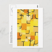 Carte Postale Caractères en Abstrait Jaune Paul Klee (Devant / Derrière)