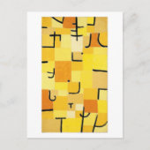Carte Postale Caractères en Abstrait Jaune Paul Klee (Devant)