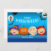 Carte Postale Caractères Halloween mignons (Devant / Derrière)