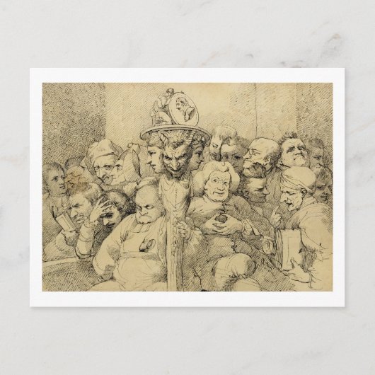 Carte Postale Caractères littéraires assemblés autour de la Méda (Devant)