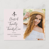 Carte Postale caractères noirs annonce de remise des diplômes DO (Devant)