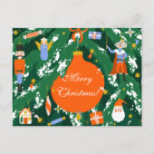 Carte Postale Caractères Noisettes de Noël (Devant)