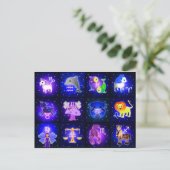 Carte Postale Caractères Zodiac mignons (Debout devant)