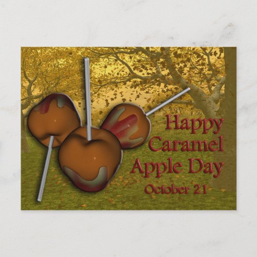 Carte Postale Caramel Apple Day Postcard 21 octobre (Devant)