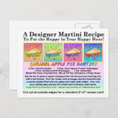 Carte postale Caramel Apple Pie Martini Recette Ca (Devant / Derrière)