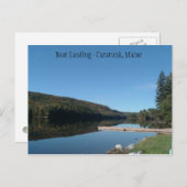 Carte Postale Caratunk, Maine - Bateau débarquant sur le Kennebe (Devant / Derrière)