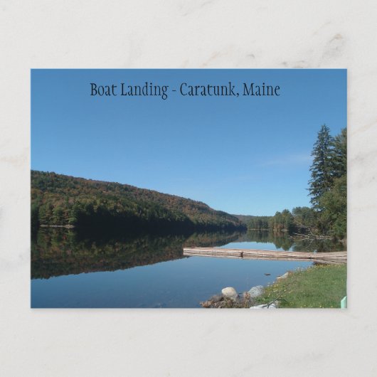 Carte Postale Caratunk, Maine - Bateau débarquant sur le Kennebe (Devant)
