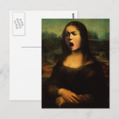 Carte Postale Caravage Méduse Mona Lisa  (Devant / Derrière)