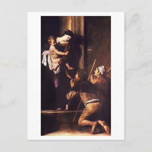 Carte Postale Caravaggio 1604-1606 Madonna & Child di Loreto (Devant)