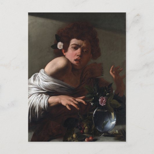 Carte Postale Caravaggio Boy Bitten par un Lizard (Devant)