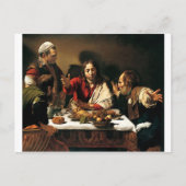 Carte Postale Caravaggio - Cène à Emmaüs - Peinture classique (Devant)