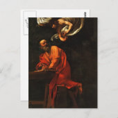 Carte Postale Caravaggio - Inspiration de Saint Matthieu (Devant / Derrière)
