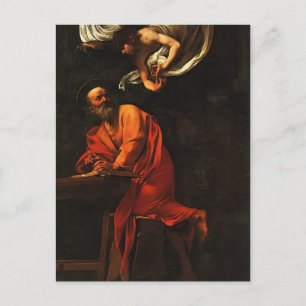 Carte Postale Caravaggio - Inspiration de Saint Matthieu