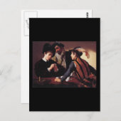 Carte Postale Caravaggio Les Cardsharps (Devant / Derrière)