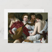 Carte Postale Caravaggio Les Musiciens (Devant / Derrière)