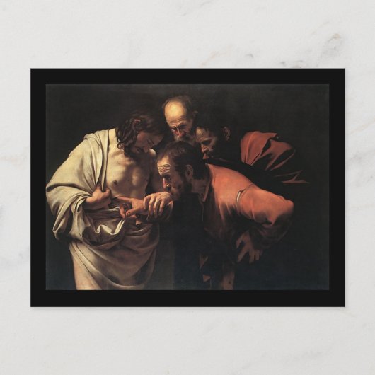 Carte Postale Caravaggio L'Incrédulité De Saint Thomas (Devant)