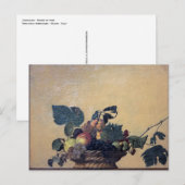 Carte Postale Caravaggio - Panier de fruits - Huile sur toile (Devant / Derrière)