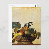 Carte Postale Caravaggio - Panier de fruits - Oeuvre classique (Devant / Derrière)