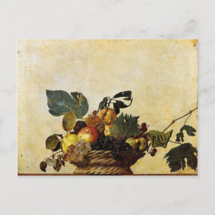 Carte Postale Caravaggio - Panier de fruits - Oeuvre classique