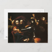 Carte Postale Caravaggio - Prise du Christ - Oeuvre classique (Devant / Derrière)
