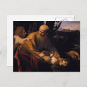 Carte Postale Caravaggio- Sacrifice d'Isaac (Devant / Derrière)