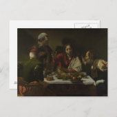 Carte Postale Caravaggio - Souper à Emmaüs (Devant / Derrière)